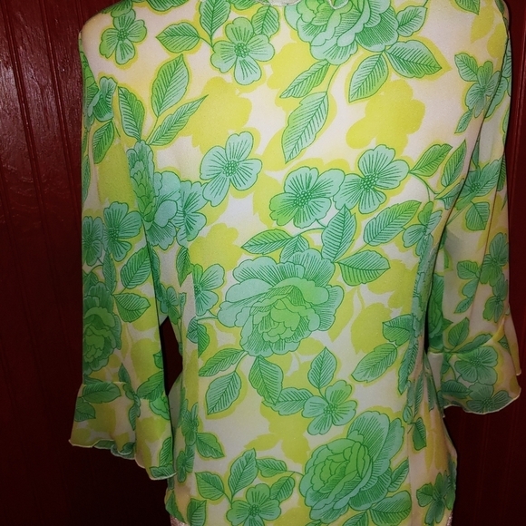Investments Floral Button Shirt S - Picture 5 of 7